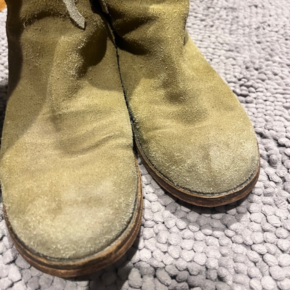 Free People Green Suede Cambridge booties size 7 - Picture 4 of 8